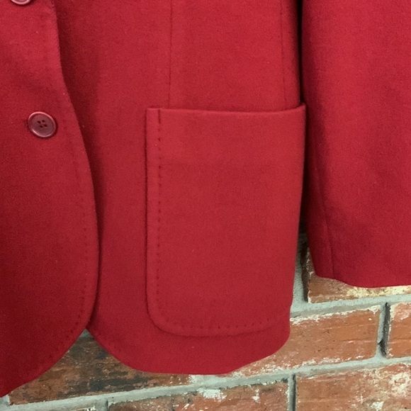 Kate Hill Red Wool Cashmere Blazer - Picture 3 of 6